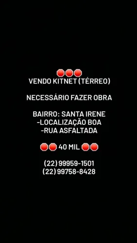 VENDO KITNET