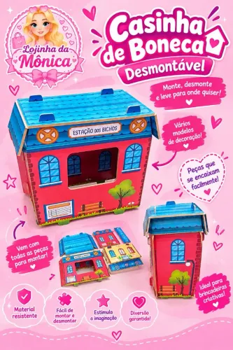 Casa de bonecas desmontável (celeiro de animais)