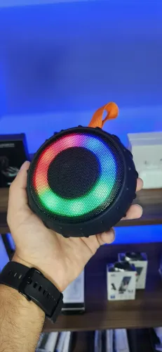 Caixa de som com luz de led portátil bluetooth aprova d'água al-958 Altomex