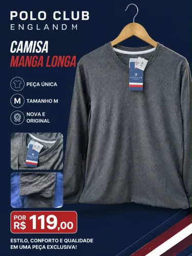 CAMISA POLO CLUB MANGA LONGA
