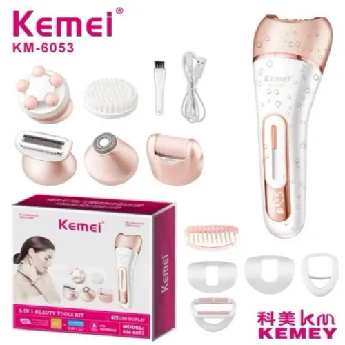 depilado feminino elétrico 6 em 1  Kemei 