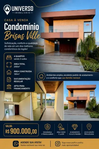 CASA NO CONDOMÍNIO BRISAS VILLE