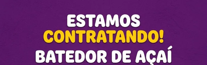 Contrata-se batedor de açaí