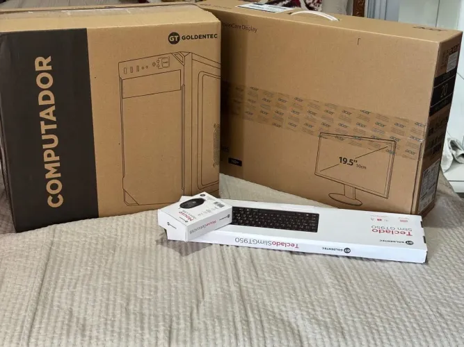 Computador Goldentec NOVO Lacrado + Monitor Acer 19,5? - Nota Fiscal