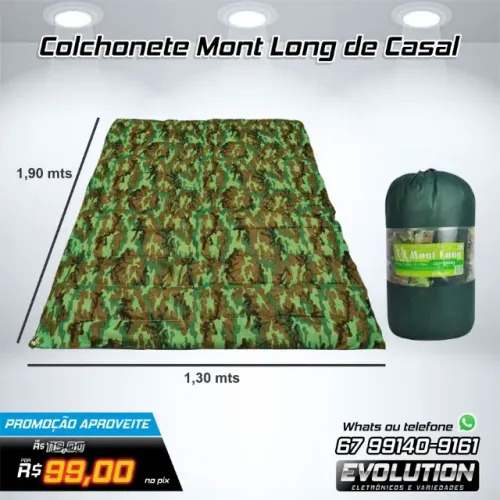 Colchonete de Camping Casal Mont Long Promoção Aproveite