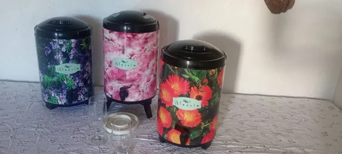 Conjunto de 3 GARRAFÕES TÉRMICOS decorados