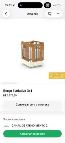 Berço evolutivo luxo