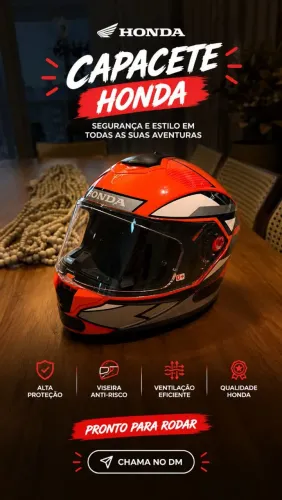 Capacete de segurança Honda HF3 2 - usado poucas vezes