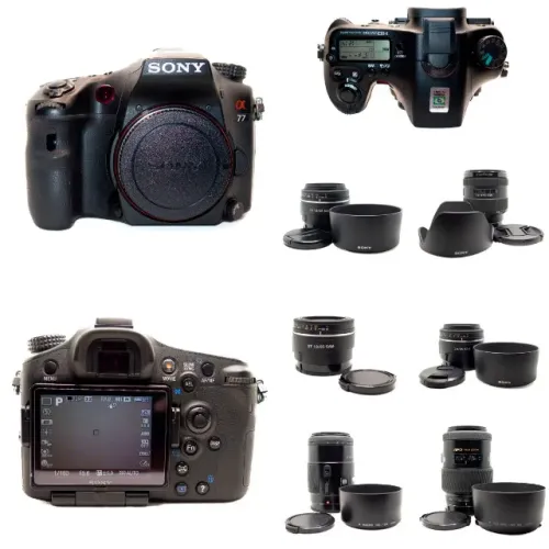 CAMERA SONY A77 e LENTES