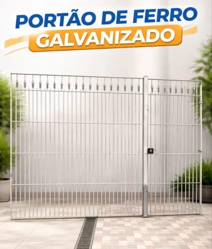 Grade com portão em ferro 3,24 X 2,24