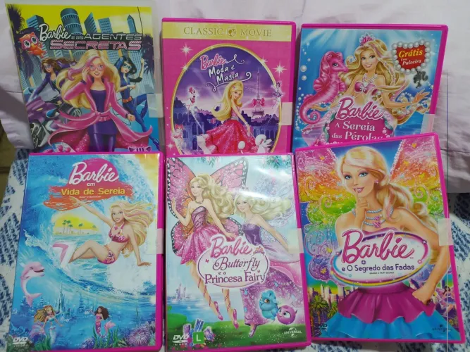 Lote de 6 DVDs Barbie RESERVADO