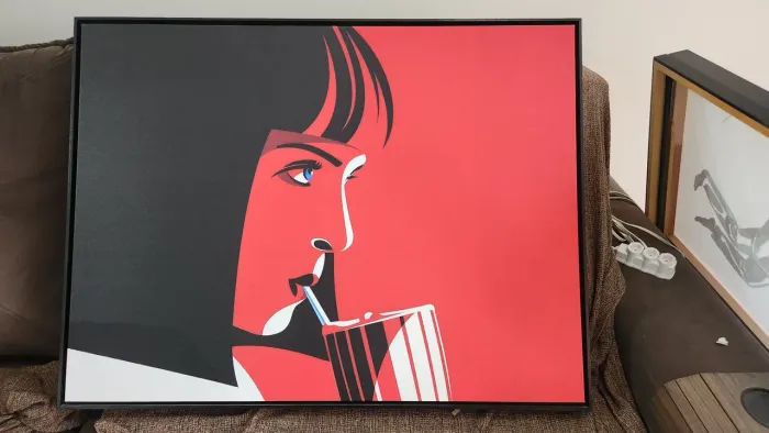 Quadro Pulp Fiction Vermelho em Tela