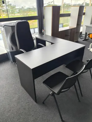Mesa em L de Escritório com 2 Gavetas Escrivaninha - 0,75x1,50x0,60cm - SUPER PROMOÇÃO!!
