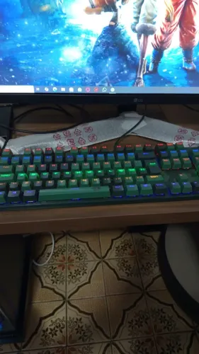 Kit Teclado E Mouse Redragon Camuflado S108 Rainbow