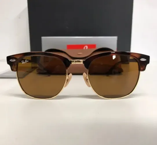 óculos de sol ray ban clubmaster tartaruga