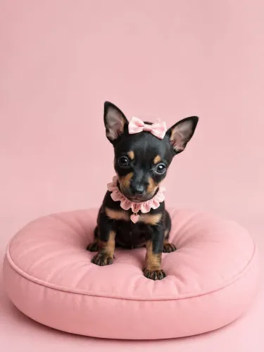 Lindíssima filhote de Pinscher fêmea n1 preta?!!
