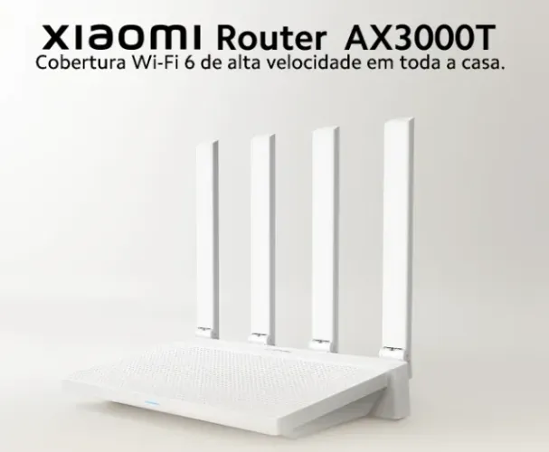 Roteador sem fio WiFi6 AX3000T Xiaomi - Versão chinesa - DUAL WAN / LAN - Novo