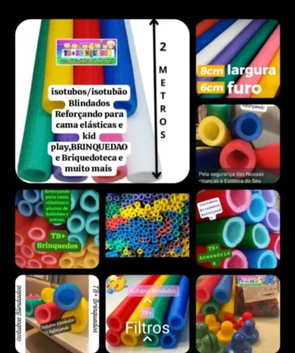 isotubos de proteção,isotubos para cama elásticas, kid play, parquinho, carretinha, 