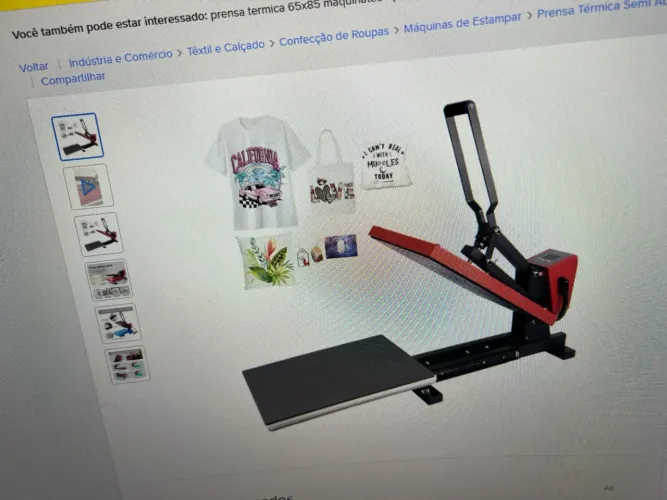 Prensa térmica sublimação A3 127V