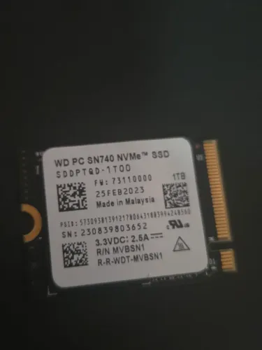 Nvme 1tb 2230 gen 4x4 western digital steam deck legion go rog ally.