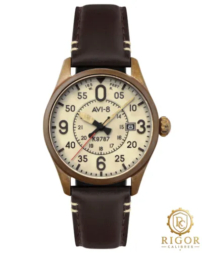 Relógio AVI-8 Spitfire Smith Automatic: Bronze Oxidado, Automático, 42mm, Calibre Seiko