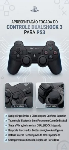 Controle Ps3 sem fio