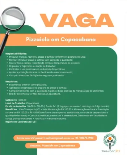 Pizzaiolo Copacabana RJ