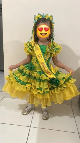 Vestido junino infantil rainha do milho