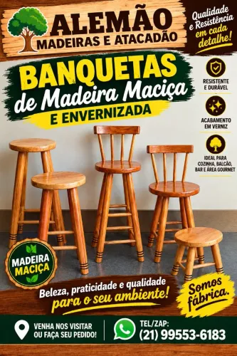 BANQUETAS DE MADEIRA A PARTIR DE 55,00