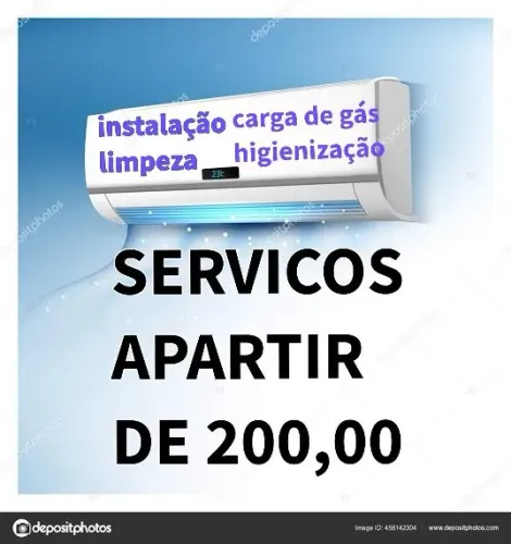 Instalação ar condicionado limpeza carga gás higienização