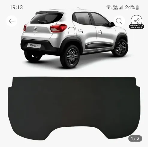 Tampão bagageiro Kwid