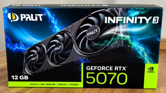 Placa de Vídeo Palit GeForce RTX5070 Infinity 3 OC 12GB GDDR7