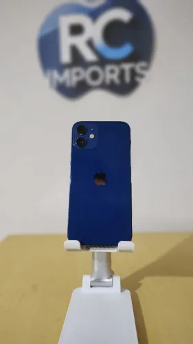 iPhone 12 Mini 64GB com 74% da bateria - Azul + Brindes