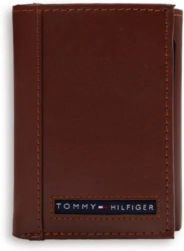 Carteira Tommy Hilfiger Leather Trifold Tan