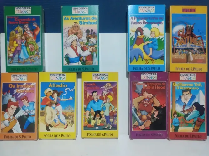 Coleção Videodeca Das Crianças Em Fita VHS Lote de 9 Fitas 