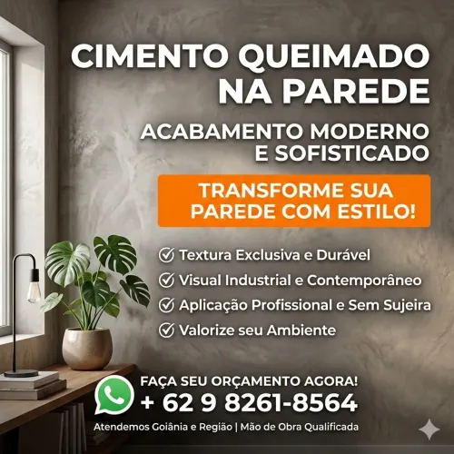 Cimento Queimado na Parede