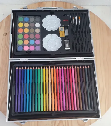 Maleta pintura infantil 145 peças - 2 andares