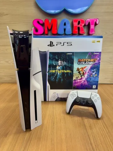 PS5 Slim com Leitor | SSD 1TB | Controle Branco | Sem Jogos | Revisado | Garantia 