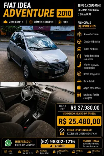 Fiat Idea Adv./ Adv.lock.dualogic 1.8 Flex 5P 2010