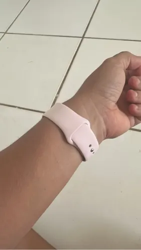 Relógio Apple Watch série 9 rosa bebê