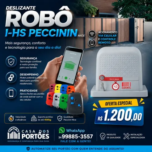 Motor para portão eletrônico com abertura em até 5 segundos