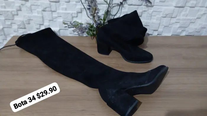 Bota 34 $30.00 cano alto