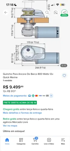Guincho para âncora.