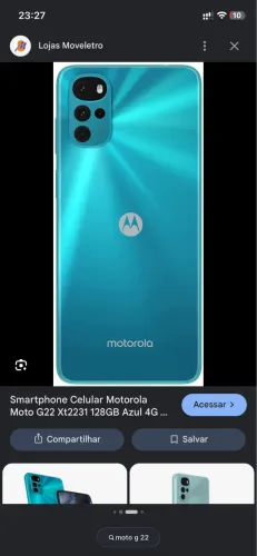 Vendo moto g 22 cinza