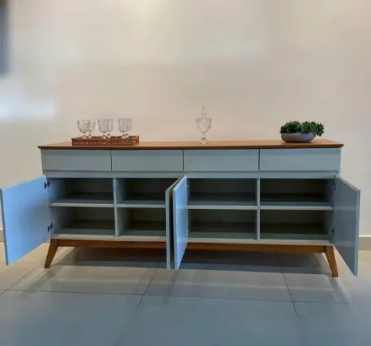 Buffet C/4 Portas e 2 Gavetas Elegante Magnum Novo Direto da Fabrica 