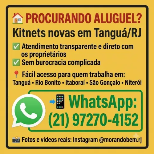 KITNET PARA ALUGUEL EM TANGUÁ/RJ