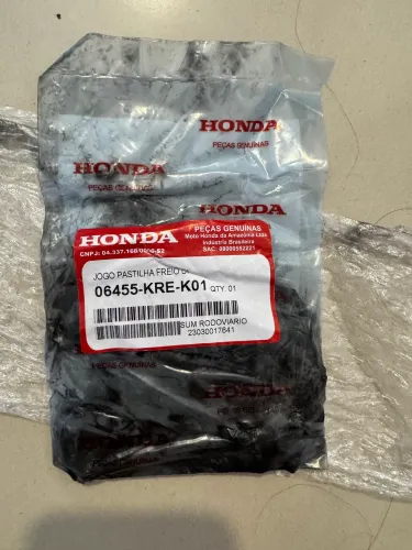 PASTILHA DE FREIO ORIGINAL HONDA XRE 190/BROS FREIO A DISCO