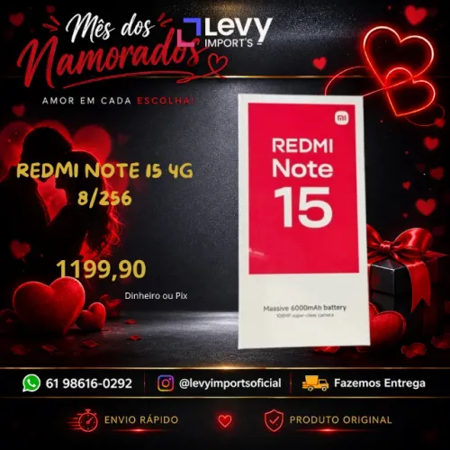 Smartphone Redmi 15 4G 8 Ram 256 GB