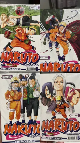 4 volumes mangá naruto pocket 18, 20, 21, 24