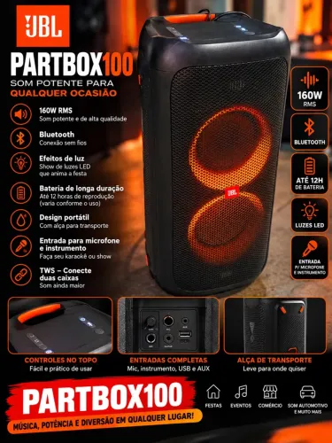 Caixa JBL partbox 100